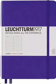 LEUCHTTURM1917 - MEDIUM HARDCOVER A5 RULED PURPLE 346685
