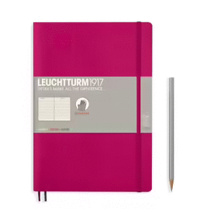 LEUCHTTURM1917 NOTEBOOK B5 SOFTCOVER COMPOSITION RULED BERRY 355282