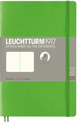 LEUCHTTURM1917 SOFTCOVER PAPERBACK B6+ NOTEBOOK RULED FRESH GREEN 358305
