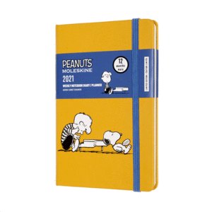 MOLESKINE 2021 PEANUTS LIMITED EDITION 12-MONTH POCKET WEEKLY NOTEBOOK PLANNER - PIANO  HARD COVER POCKET (9X14 CM / 3.5X5.5 IN)