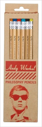 ANDY WARHOL PHILOSOPHY PENCILS