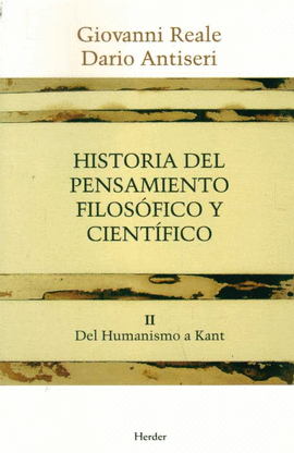 HISTORIA DEL PENSAMIENTO FILOSÓFICO Y CIENTÍFICO. TOMO II