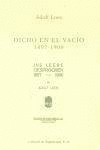DICHO EN EL VACÍO (1897-1900)