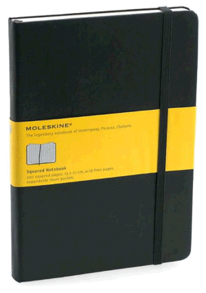 MOLESKINE CLASSIC NOTEBOOK, LARGE, SQUARED, BLACK, HARD COVER (13 X 21) (CLASSIC NOTEBOOKS) / 240 PAGINAS