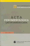 ACTA FENOMENOLOGICA LATINOAMERICANA
