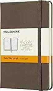 MOLESKINE CLASSIC NOTEBOOK, POCKET, RULED, BROWN EARTH, HARD COVER