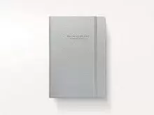GREY HARDCOVER NOTEBOOK 5X8 INCHES