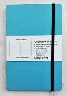 CUADERNO DE NOTAS CELESTE 13 X 20 DIAGRAMA