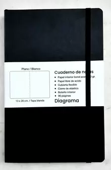 CUADERNO DE NOTAS NEGRO 13 X 20 DIAGRAMA