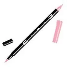 DUAL BRUSH PEN ART MARKER PINCEL + PUNTA FINA 772 ROSA POLVO