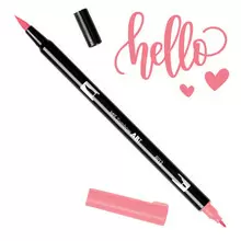 DUAL BRUSH PEN ART MARKER PINCEL + PUNTA FINA 803 PONCHE ROSADO