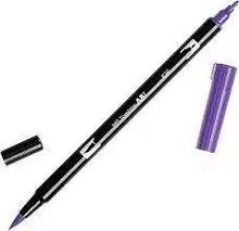 DUAL BRUSH PEN ART MARKER PINCEL + PUNTA FINA 636 MORADO IMPERIAL