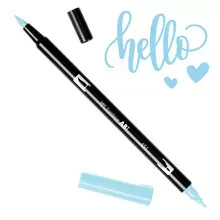 DUAL BRUSH PEN ART MARKER PINCEL + PUNTA FINA 451 AZUL CIELO