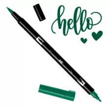 DUAL BRUSH PEN ART MARKER PINCEL + PUNTA FINA 296 VERDE