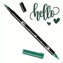 DUAL BRUSH PEN ART MARKER PINCEL + PUNTA FINA 249 VERDE MILITAR