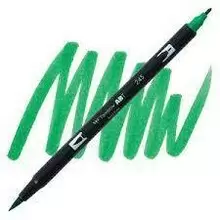 DUAL BRUSH PEN ART MARKER PINCEL + PUNTA FINA 245 VERDE SAP