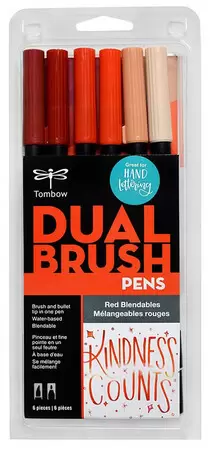 DUAL BRUSH PENS RED BLENDABLES