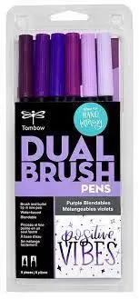 DUAL BRUSH PENS PURPLE BLENDABLES