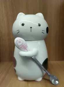 TAZA GRANDE CERAMICA GATO